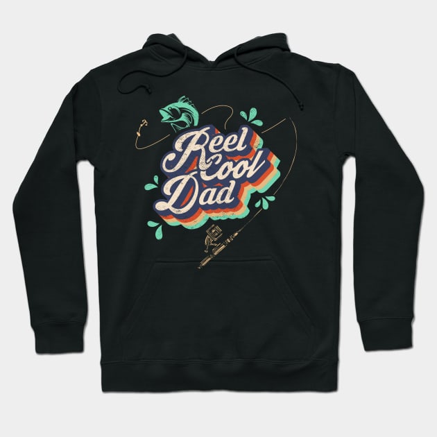 Reel Cool Dad Fishing Tshirt Hoodie by ShirtHappens